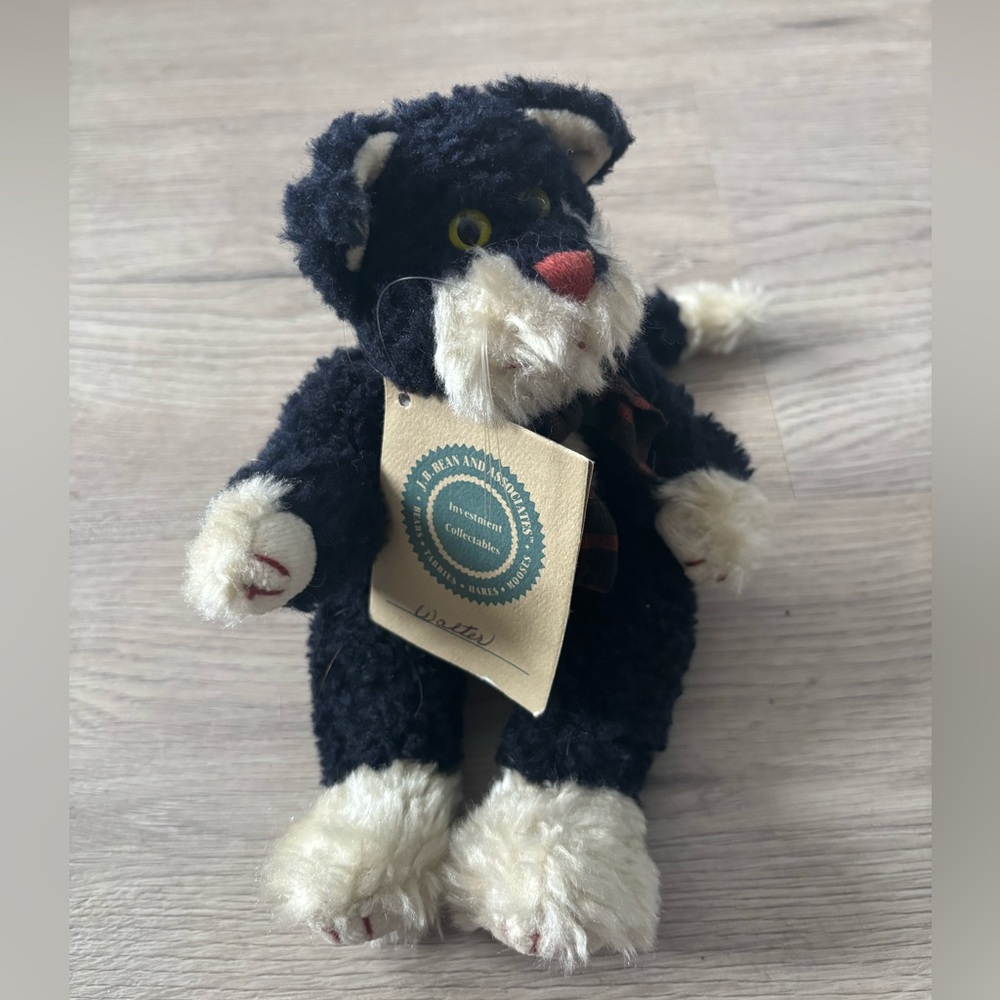 Vintage Boyds Bears "Walter" Jointed Plush Cat, J B Bean – 9” – Retired – 1985